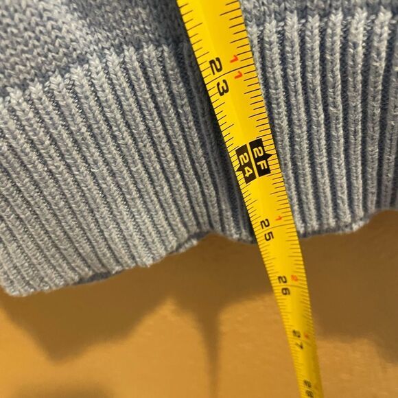 LOFT Women’s Sky Blue Bicycle and Flowers Embroidered Long Sleeve Sweater M - Picture 9 of 11